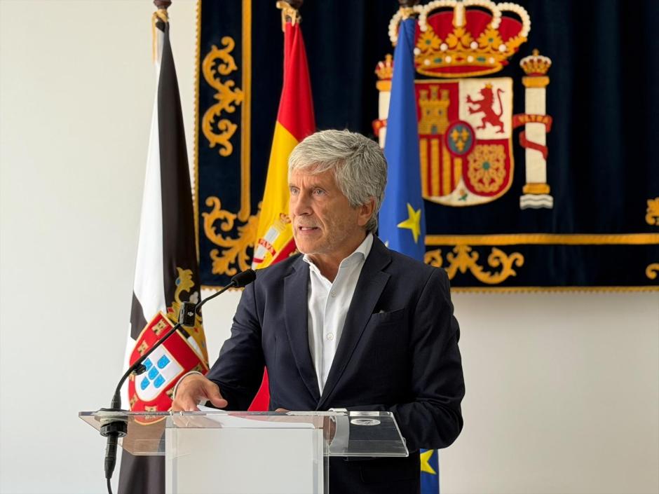 El ministro del Interior, Fernando Grande-Marlaska, este jueves en Ceuta