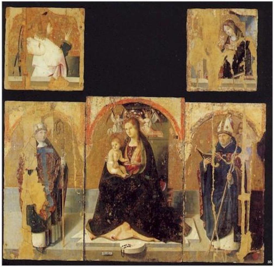 Detalle del Políptico de San Gregorio de Antonello de Messina