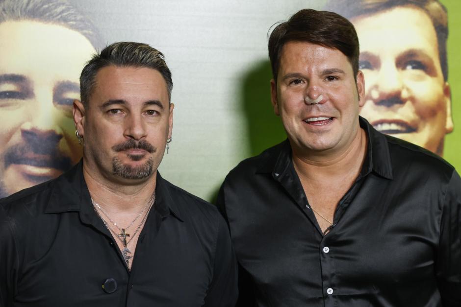 Singers Andrés Morales "Andy" and Lucas Gonzalez "Lucas" at photocall for Andy y Lucas last concert  in Madrid on Friday, 10 October 2025.