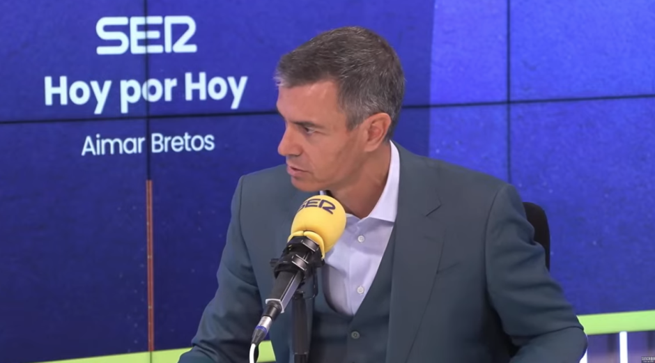 El presidente del Gobierno, Pedro Sánchez, en la Cadena SER