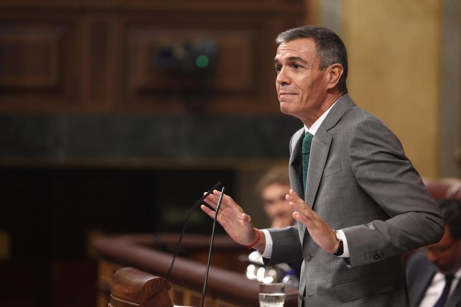 El presidente del Gobierno, Pedro Sánchez, en el Congreso de los Diputados