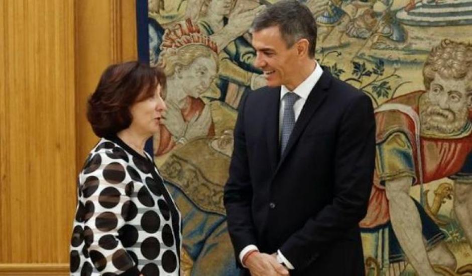 La fiscal general Teresa Peramato con el presidente del Gobierno, Pedro Sánchez