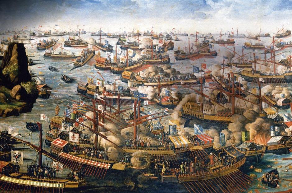 Ilustración de la batalla de Lepanto