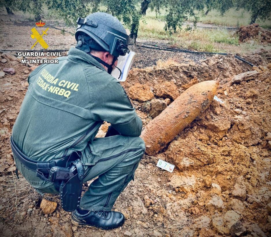 Una bomba de la Guerra Civil en una imagen de archivo