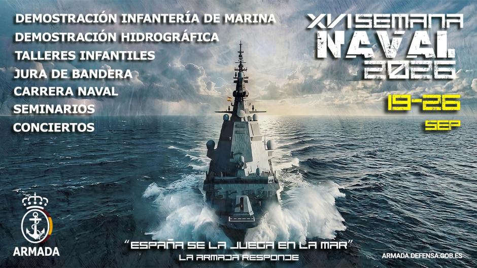 Cartel anunciador de la Semana Naval de la Armada