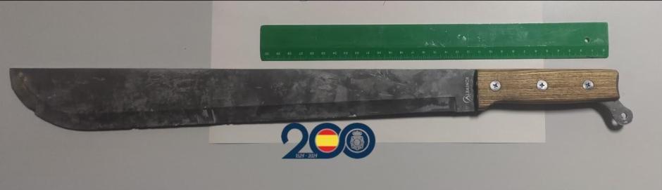 Bolomachete empleado en un atraco en Valladolid