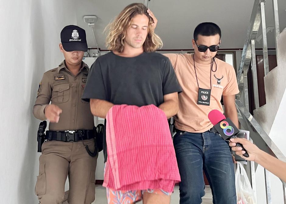 Daniel Sancho durante su detención en agosto de 2023