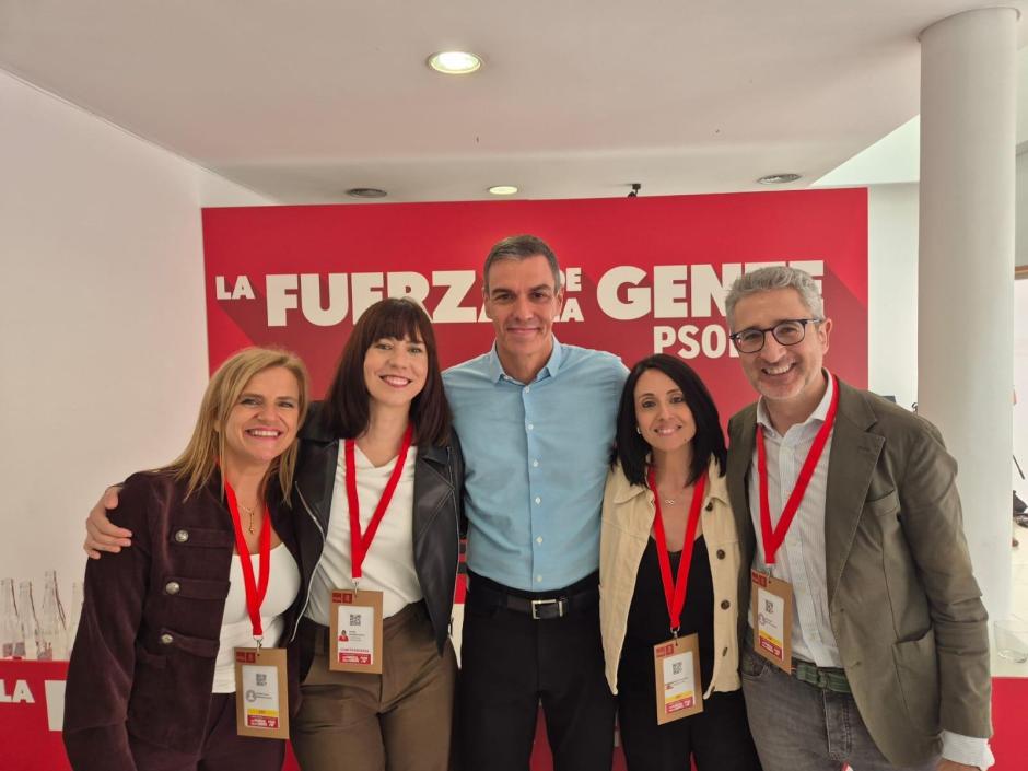 La delegada del Gobierno en la Comunidad Valenciana, Pilar Bernabé, en el mítin del PSOE en Fuenlabrada (Madrid)