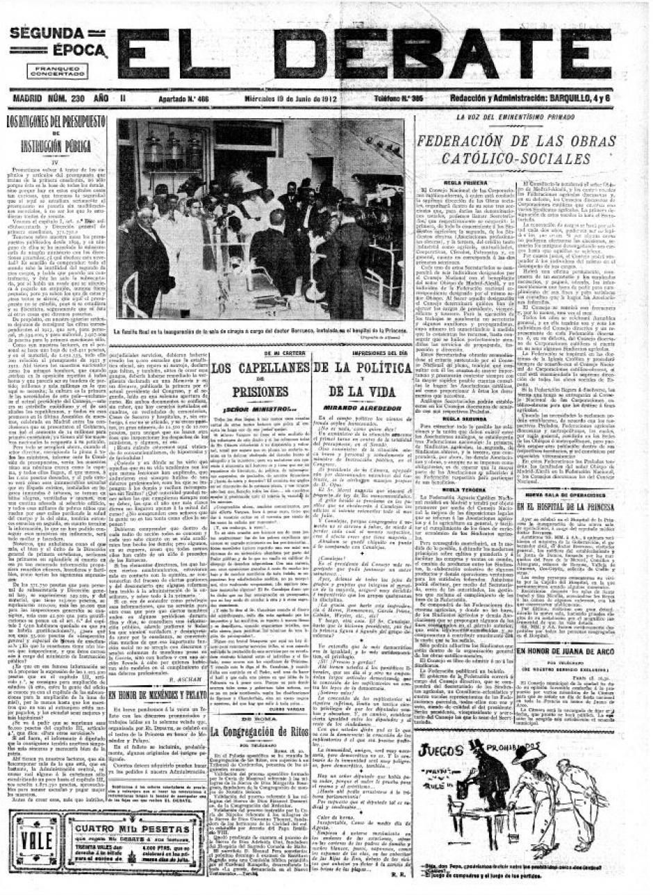 Edición de El Debate de 1912