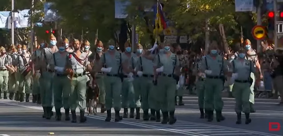 La Legión española, en el 12 de octubre de 2021.