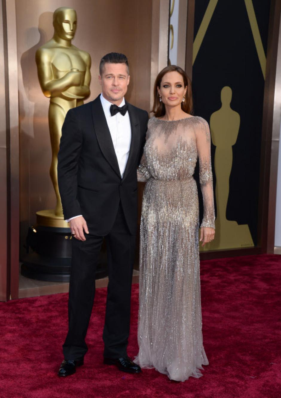 Brad Pitt y Angelina Jolie e la ceremonia de los Oscar en 2014