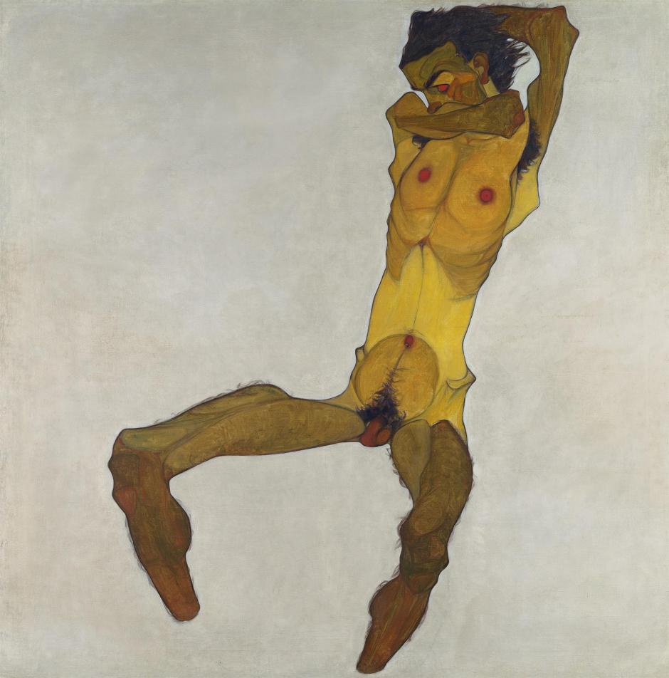 La obra «Desnudo masculino sentado», de Egon Schiele, expuesta en el Museo Leopold, es uno de los cuadros que se pueden ver en el perfil de la plataforma OnlyFans que ha abierto la Oficina de Turismo de Viena
