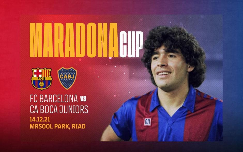 Imagen promocional del encuentro amistoso entre Boca Juniors y FC Barcelona