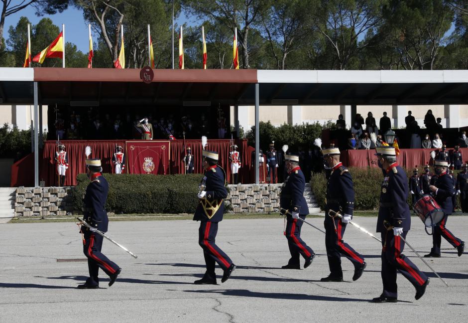 Grupo de Honores de la Guardia Real durante el desfile.