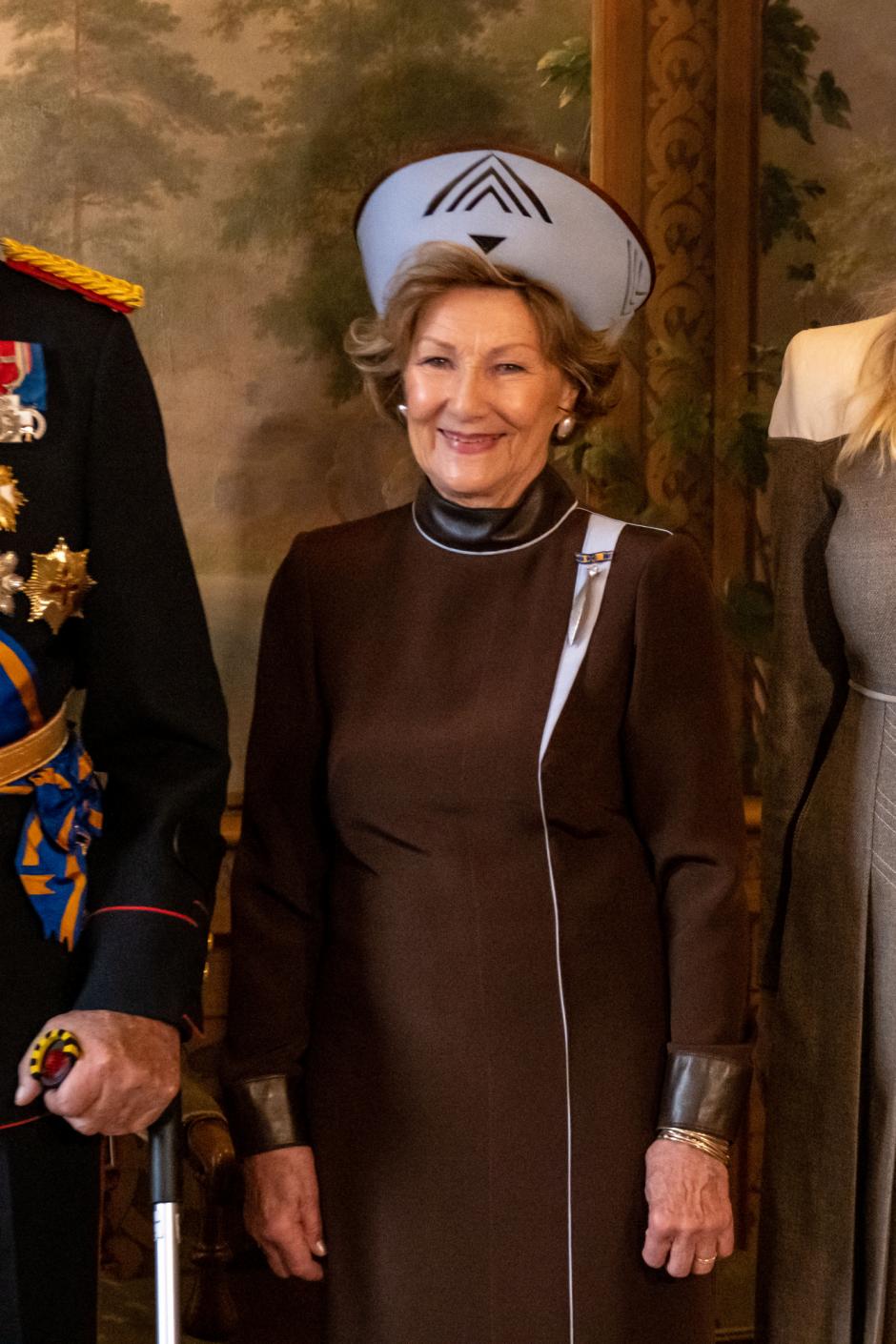 Queen Sonja  during a meeting at The Royal Palace in Oslo, on the first of the 3 day state visit of the Dutch Royals to Norway.

 *** Local Caption *** .