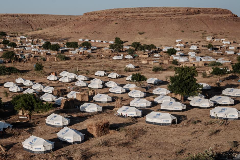Campo de refugiados etíopes en Sudán