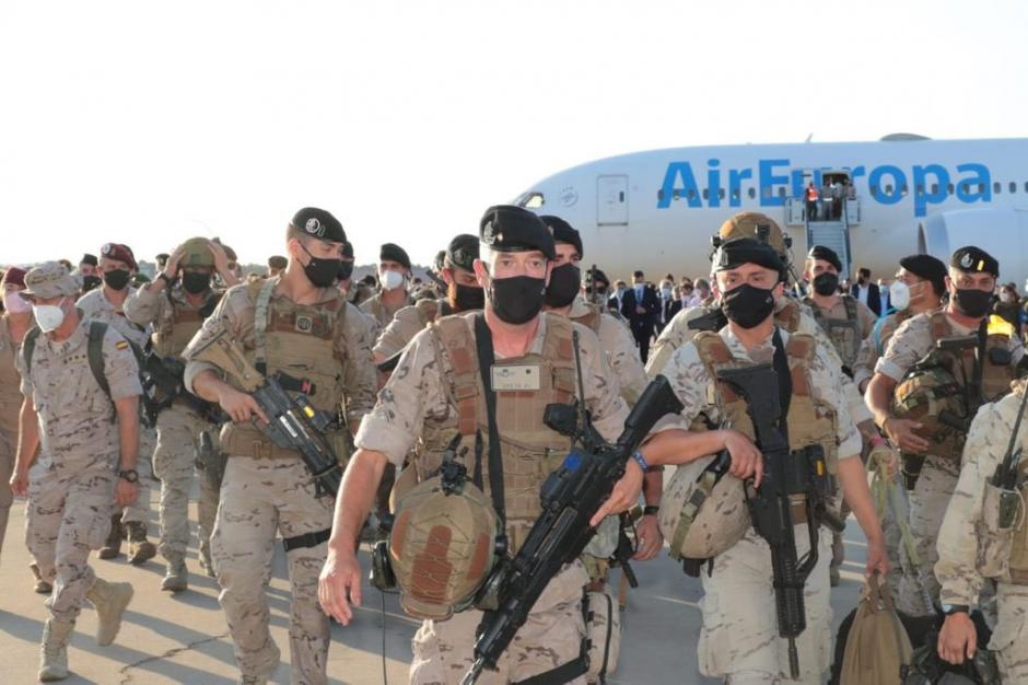 Contingente militar español llega a la base de Torrejón tras la misión de evacuación de Afganistán
