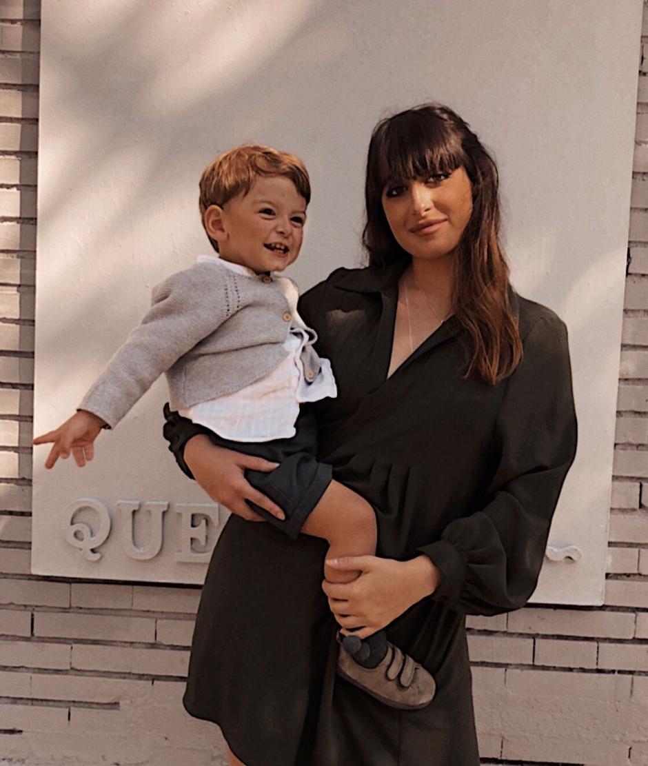 Orellana Fernández con su hijo Martín