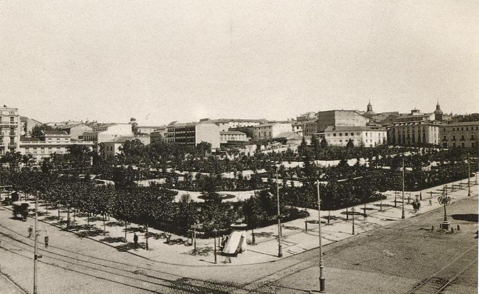 Imagen de la Plaza de España en 1920.