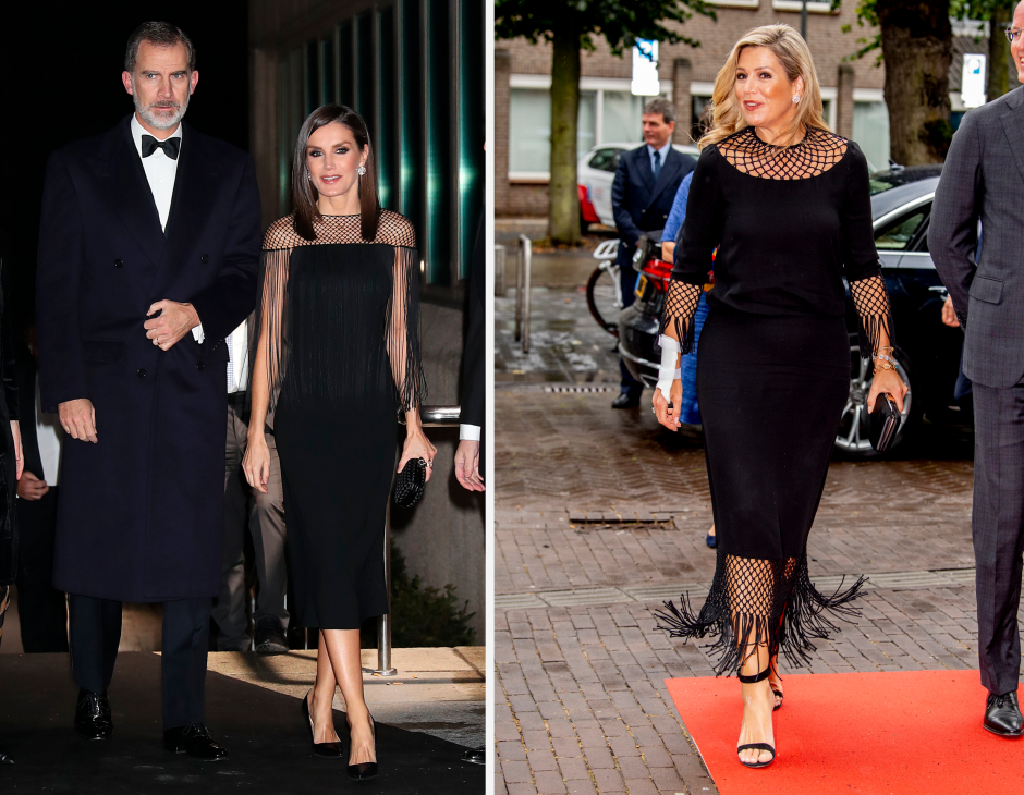 Reina Letizia y Máxima de Holanda vestido negro