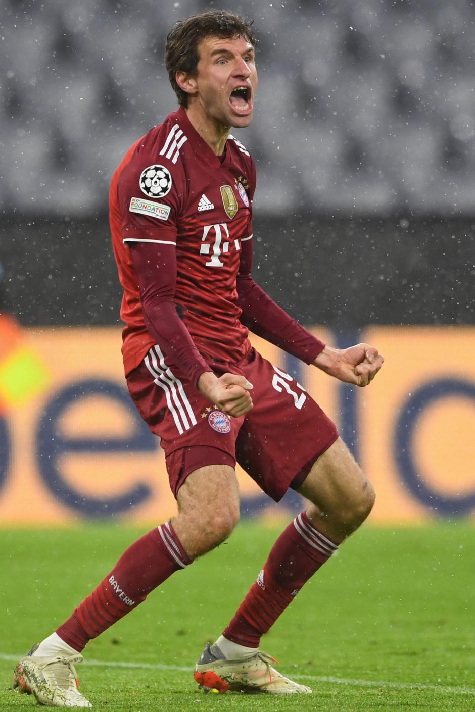 Thomas Müller celebra el primer gol del encuentro