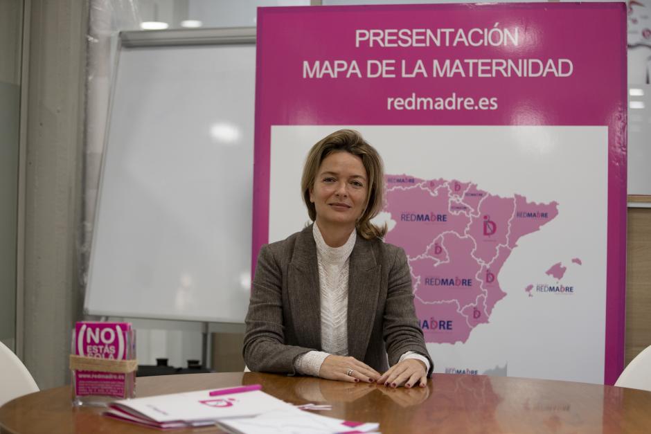 María Torrego en la presentación del Mapa de la Maternidad