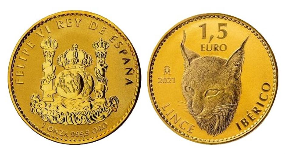 Anverso y reverso de la moneda bullion de 1,5 euros