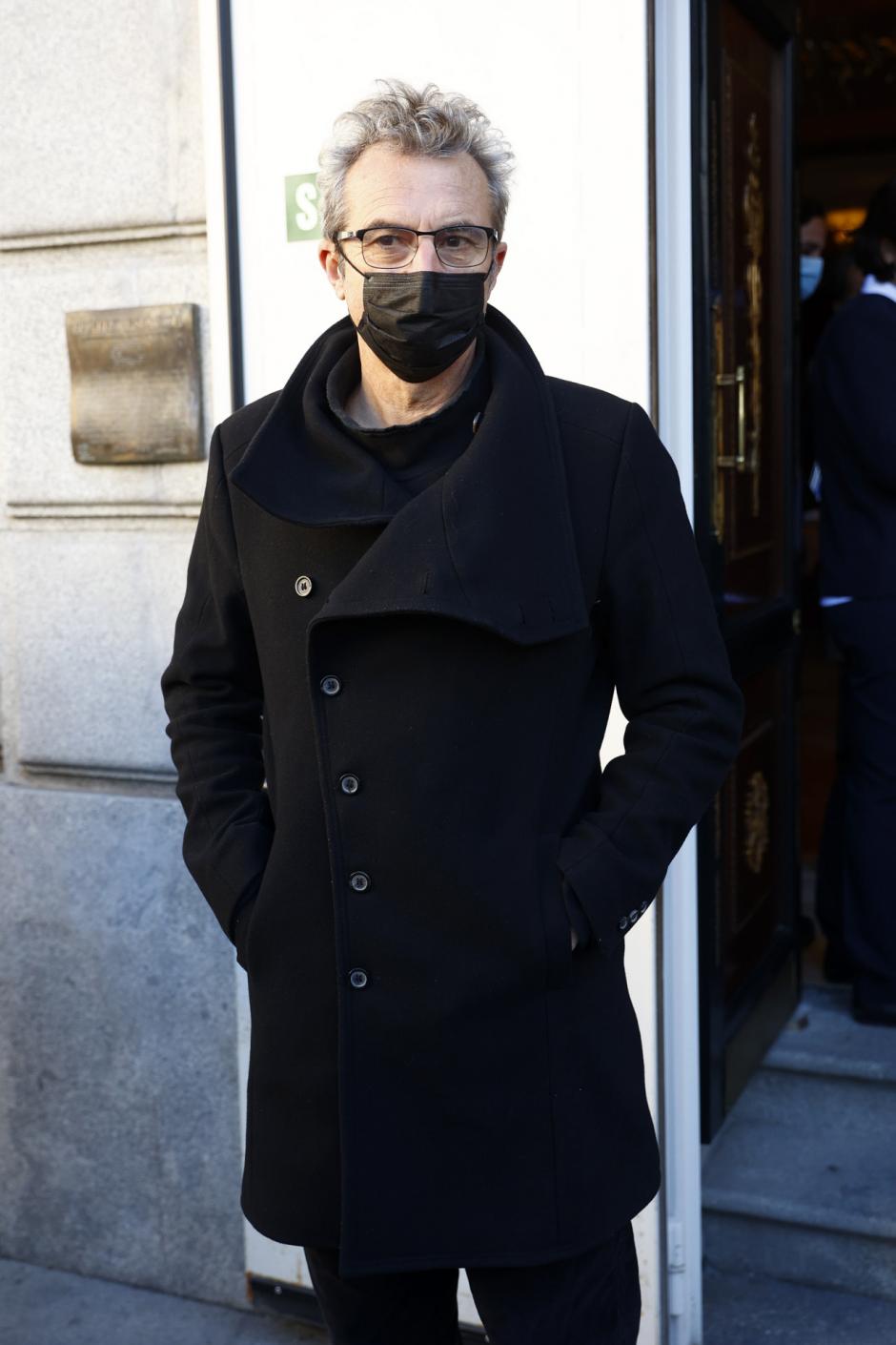 Mariano Barroso at burial of Veronica Forque in Madrid on Wednesday, 15 December 2021.