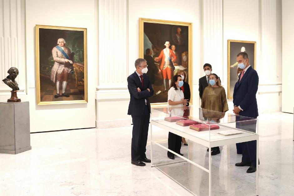 El Rey en la inauguración de la exposición “2328 reales de vellón. Goya y los orígenes de la Colección Banco de España”