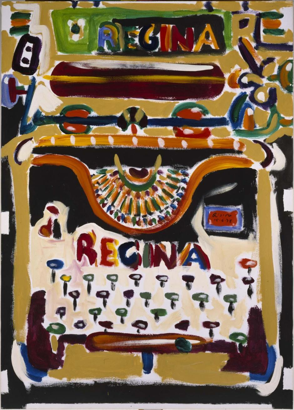 'Máquina en negro y ocre (Regina)', obra de Manolo Quejido