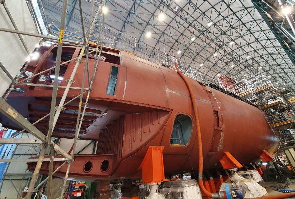 El submarino S-81 ‘Isaac Peral’ tocó el agua del mar por vez primera el pasado 7 de mayo