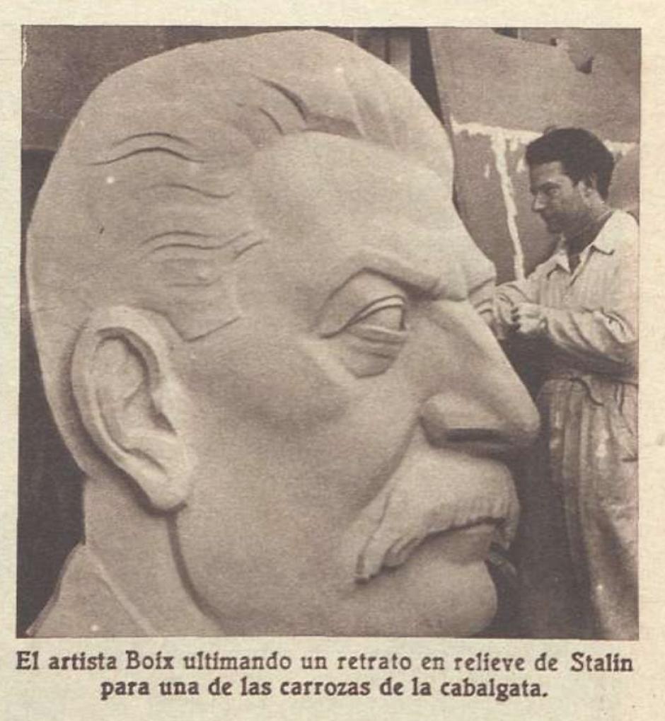 Retrato de Stalin para la “Cabalgata roja”