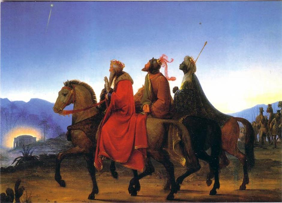 Los tres Reyes Magos camino de Belén de Leopold Kupelwieser