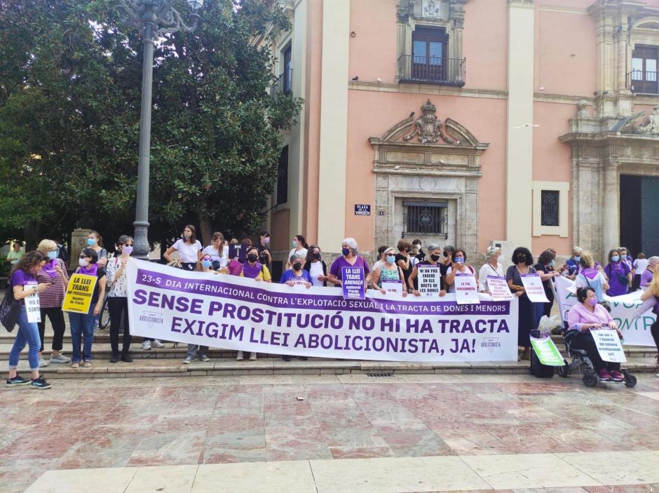 Manifestación contra la prostitución celebrada hace unos meses en Valencia
