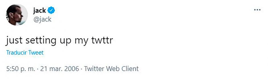 El primer tuit de Jack Dorsey, creador de Twitter