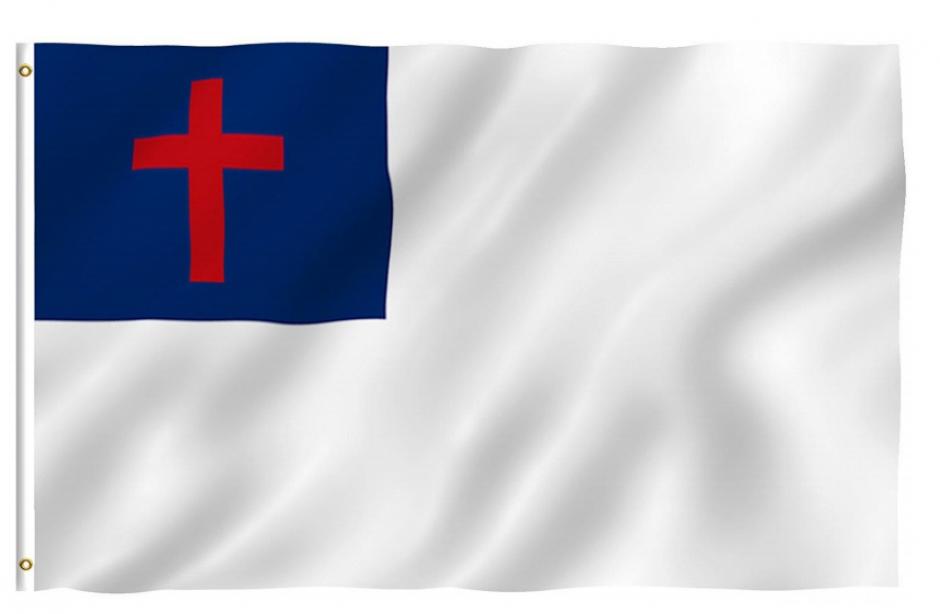 Imagen de la bandera cristiana que el Ayuntamiento de Boston no permitió izar en su asta.