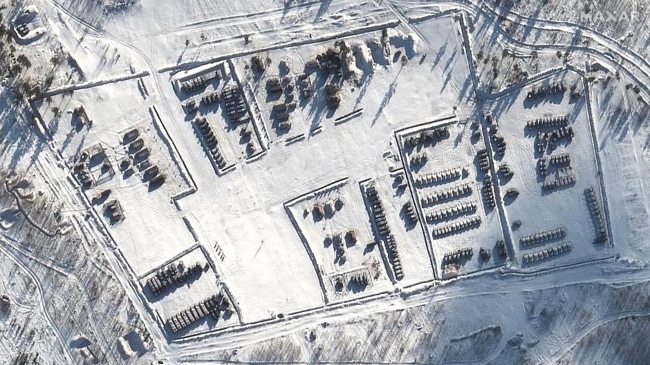 Imágenes de satélite de Maxar Technologies muestran la enorme concentración de tropas rusas