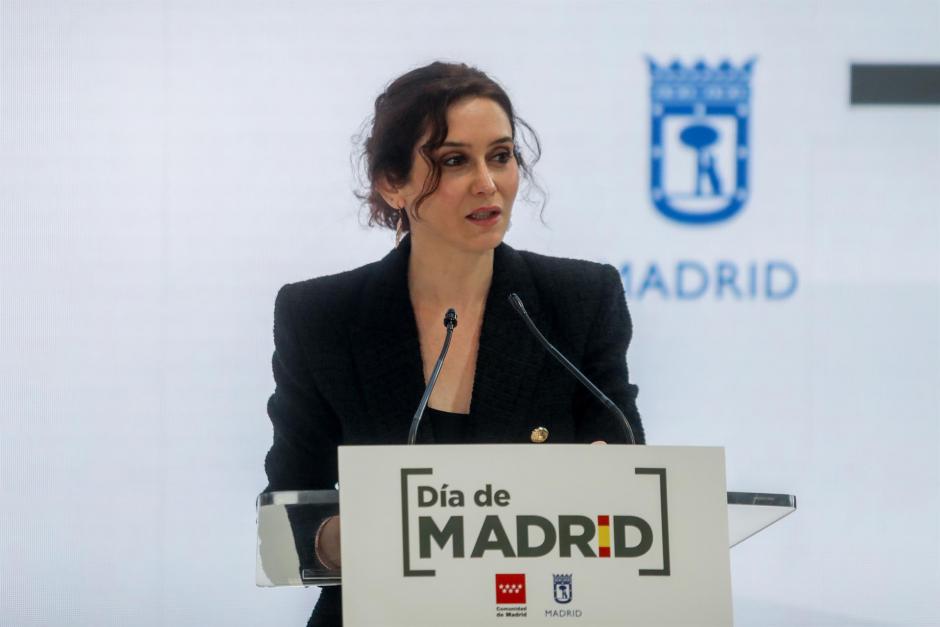 La presidenta de la Comunidad de Madrid, Isabel Díaz Ayuso, comparece en el Día de Madrid en Fitur 2022