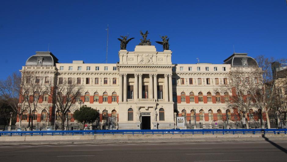 Fachada principal del Ministerio de Agricultura, en Madrid