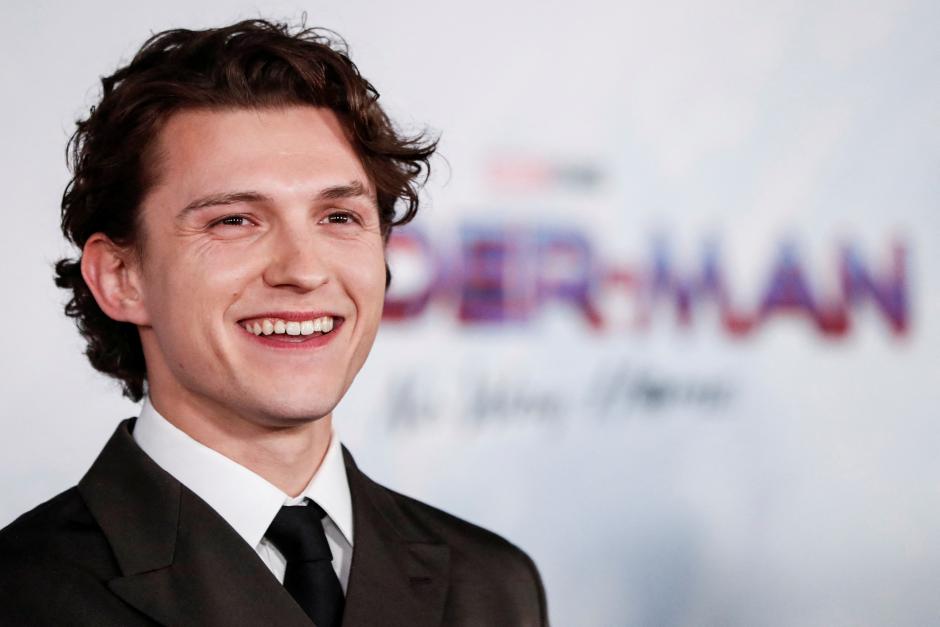 Actor Tom Holland  at the premiere for the film Spider-Man: No Way Home in Los Angeles, California, December 13, 2021.