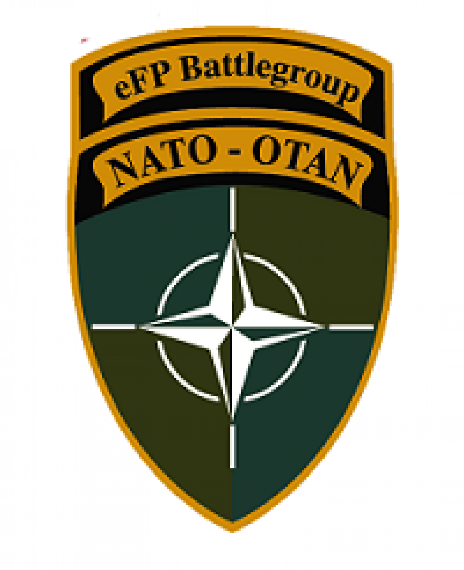 Emblema del Grupo de Batalla de la OTAN en Letonia