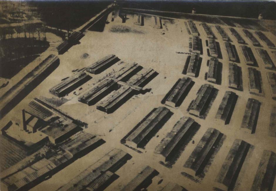 Vista aérea de Auschwitz-Birkenau
