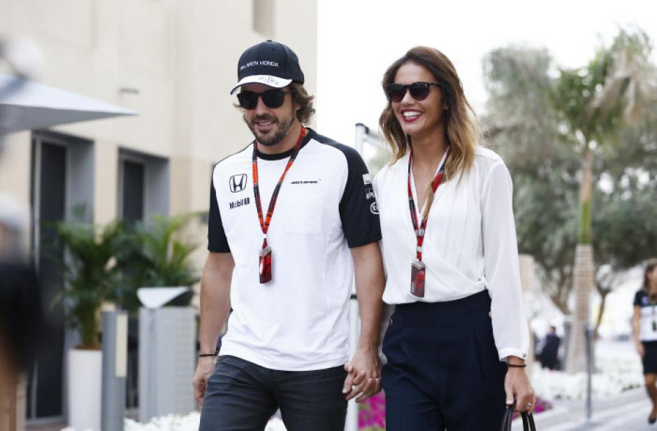 Lara Álvarez y Fernando Alonso, en noviembre de 2015