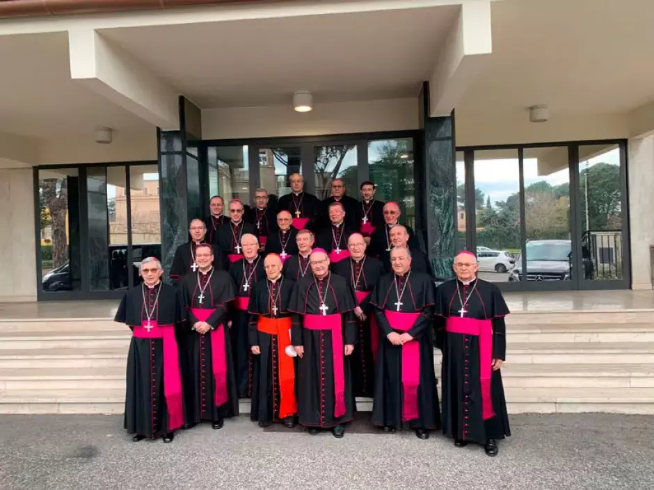 Los obispos españoles durante su visita al Vaticano durante esta semana