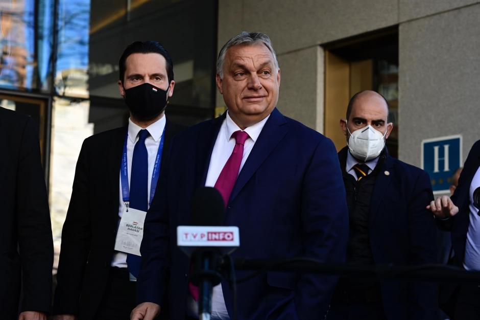 El primer ministro de Hungría, Viktor Orbán, atiende a la prensa en Madrid