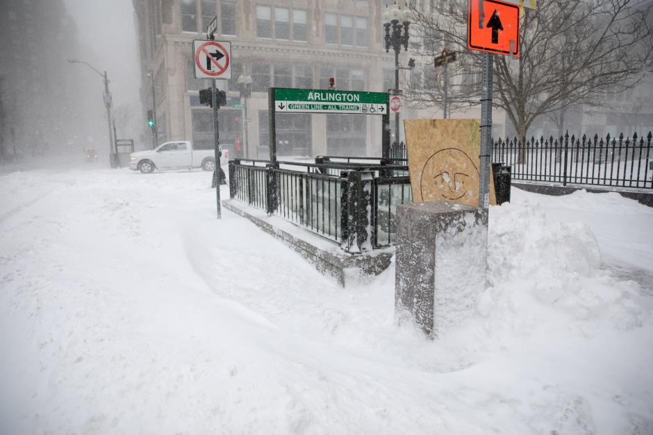 Imagen de la nevada en Boston, Massachusetts