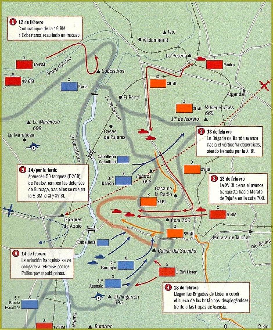 Batalla del Jarama, 12-18 de febrero de 1937