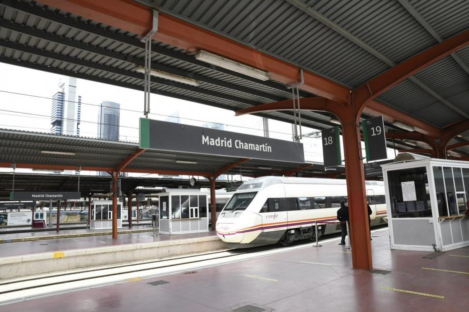 Imagen actual de las vías de trenes de larga distancia de la Estación Madrid Chamartín