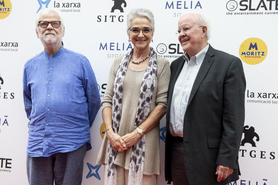 Los productores Jan Harlan, Katharina Kubrick y Douglas Trumbull, en una imagen del Festival de Sitges en 2018