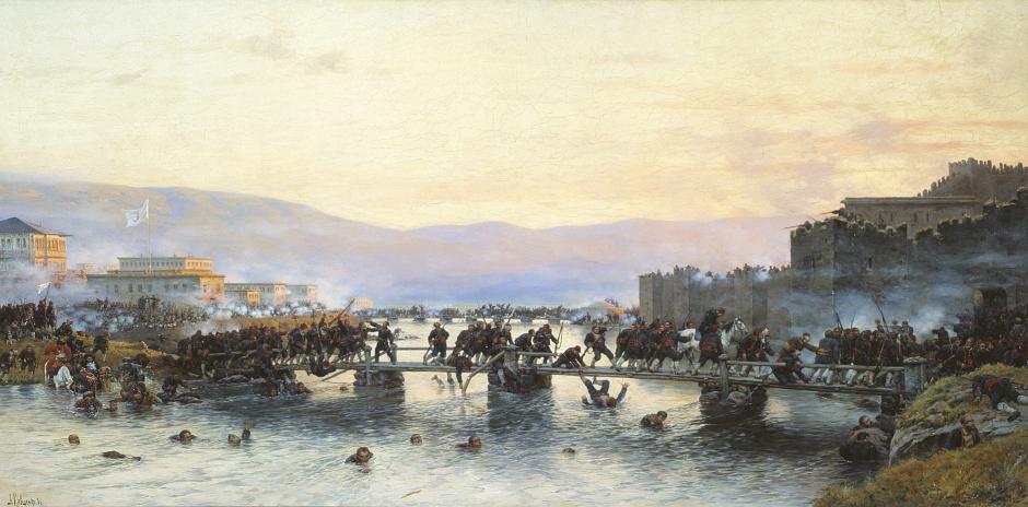 La toma de la fortaleza Ardahan por los rusos el 5 de mayo de 1877. Obra de Alekséi Danilovich Kivshenko